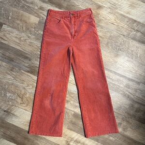 Anthropologie Pilcro Corduroy Salmon-Orange Wide Leg Jeans